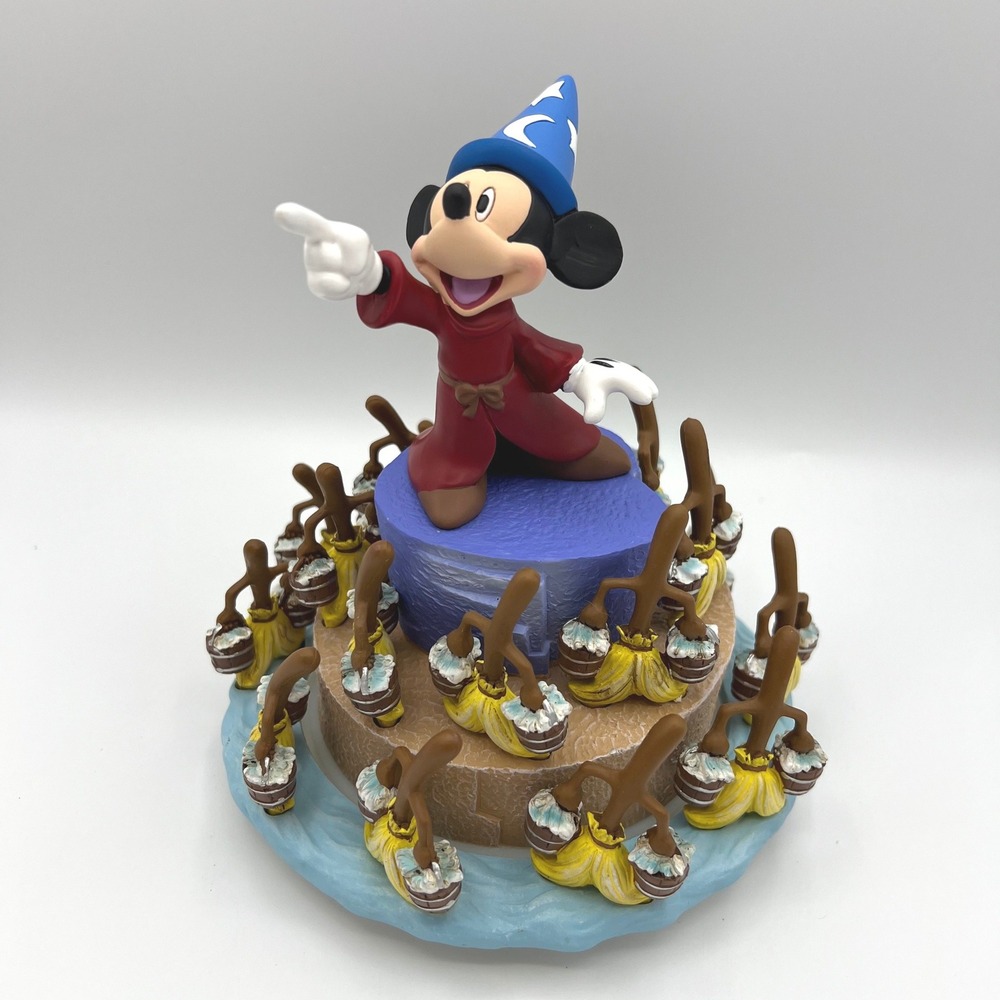 Disney Precious Moments Sorcerer Mickey Mouse Rotating Musical Fantasia 202706
